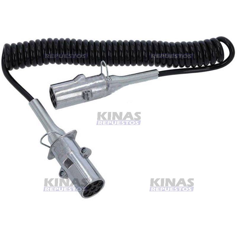 CABLE MANG ASPIRAL ELECTRICO C/ENCHUFE HEMBRA/HEMBRA ALUMINIO 7 POLOS | Z35152/5.77009/001321