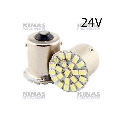 FOCO SENALERO LED BA15S 1POLO BLANCO 24V | 284