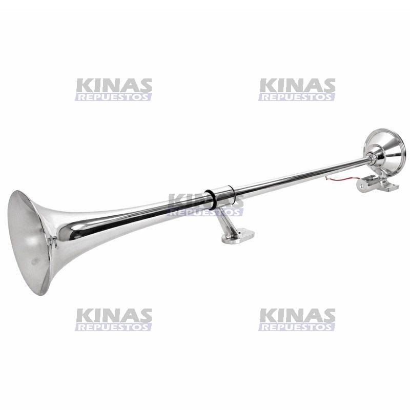 BOCINA AIRE FRANCESA RERONDA CROMADA 12/24V 740MM | HX10304/K10304CC