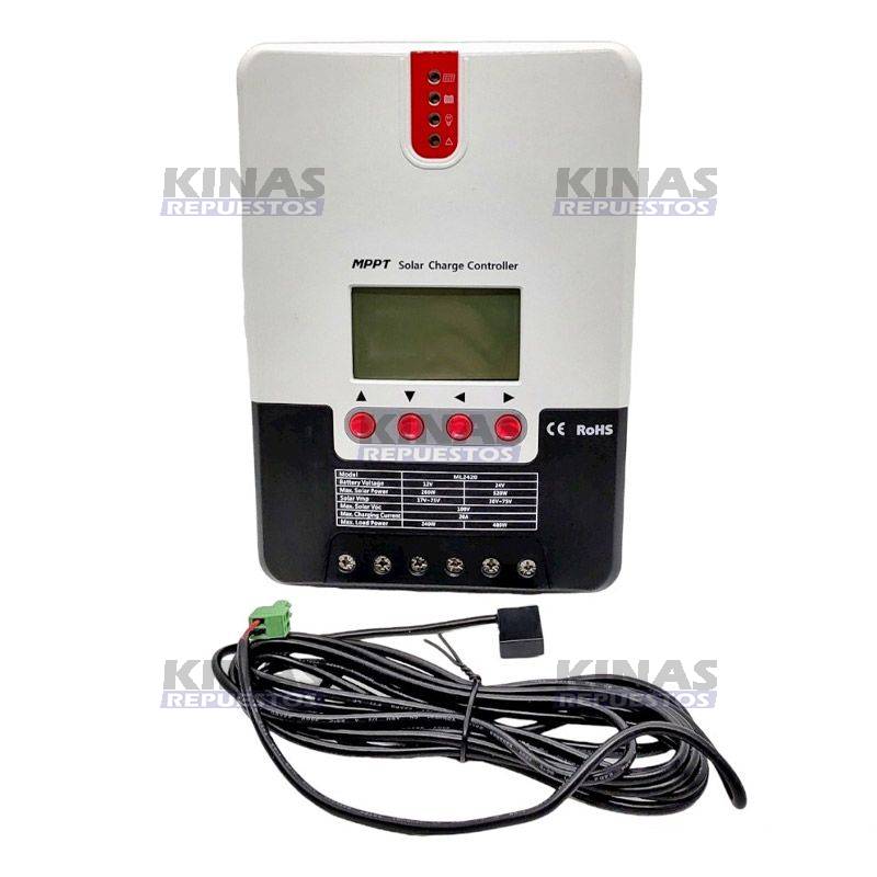 CONTROLADOR PAINEL SOLAR MPPT 20A 12V/24V RS232 | ML2420
