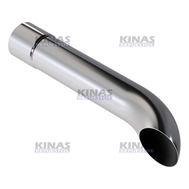 PUNTERA ESCAPE CROMADA 3P CURVA 350MM | B575