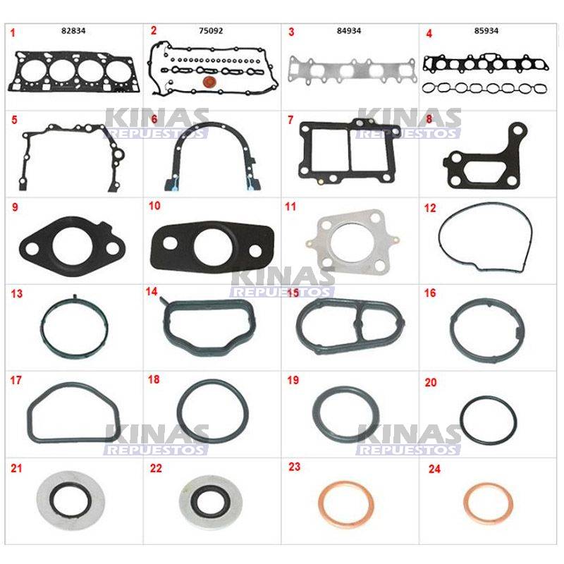 JG JUNTAS MOTOR GM S10/TRAILBLAZER 2.8 DURAMAX 2012/+ 180CV | 79834