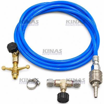KIT MANGUERA PU 8MM AZUL COCINA GAS (COMPLETO) | KG-104