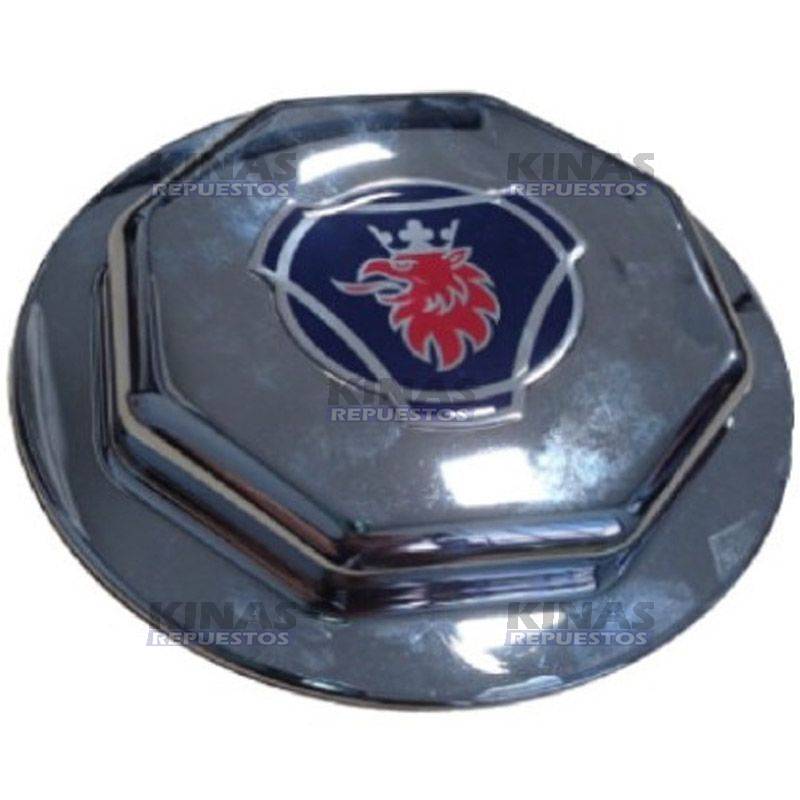 APLIQUE/TAPA CROMADO MAZA DELANTERA SCANIA S5 C/ROSCA (ADESIVADO) | 431.007