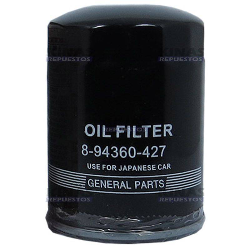 FILTRO ACEITE MOTOR ISUZU DMAX 4JB1 | 8-94360-427-0/94360427