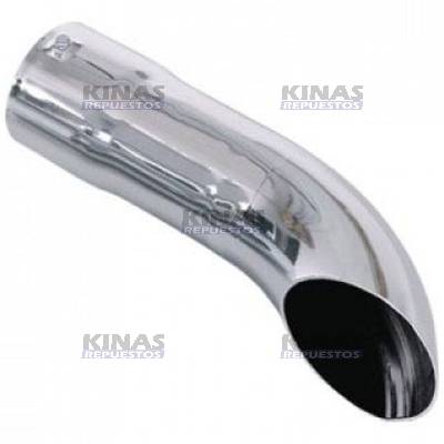 PUNTERA ESCAPE CROMADO/NIQUELADO CODO 4P 380MM | TC019/1778/M071H
