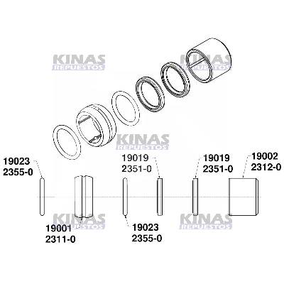 KIT BUJE EJE ZETA FRENO CARRETA MODERNA TUBELESS (NYLON) | THO-18005/2301A