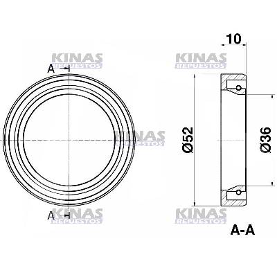 RETEN EJE ZETA FRENO CARRETA 52.5X38X10 | THO-19021/2353
