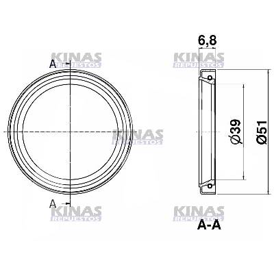 RETEN EJE ZETA FRENO CARRETA 51X42X7 | THO-19018/2350