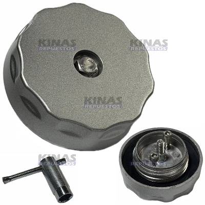 TAPA ANTIHURTO TANQUE COMBUSTIBLE SCANIA P94/114/124/S4/MBB/FORD (PLATEADA) | 641504
