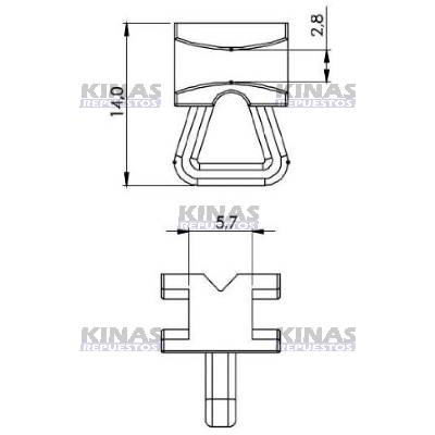 GANCHO FIJACION DUPLA CORTINA SCANIA P94/114/124/S4 | 1306828