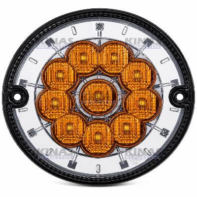 FARO SENALERA RISTAL/NARANJADO LED 24V TRASERO CARRETA RANDON REDONDO 125MM | 8012.24.315