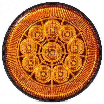FARO SENALERA NARANJADO LED 24V TRASERO CARRETA RANDON REDONDO 125MM | 040116