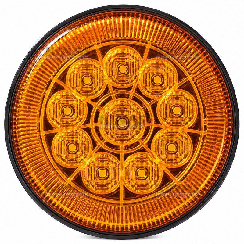 FARO SENALERA NARANJADO LED 24V TRASERO CARRETA RANDON REDONDO 125MM | 040116