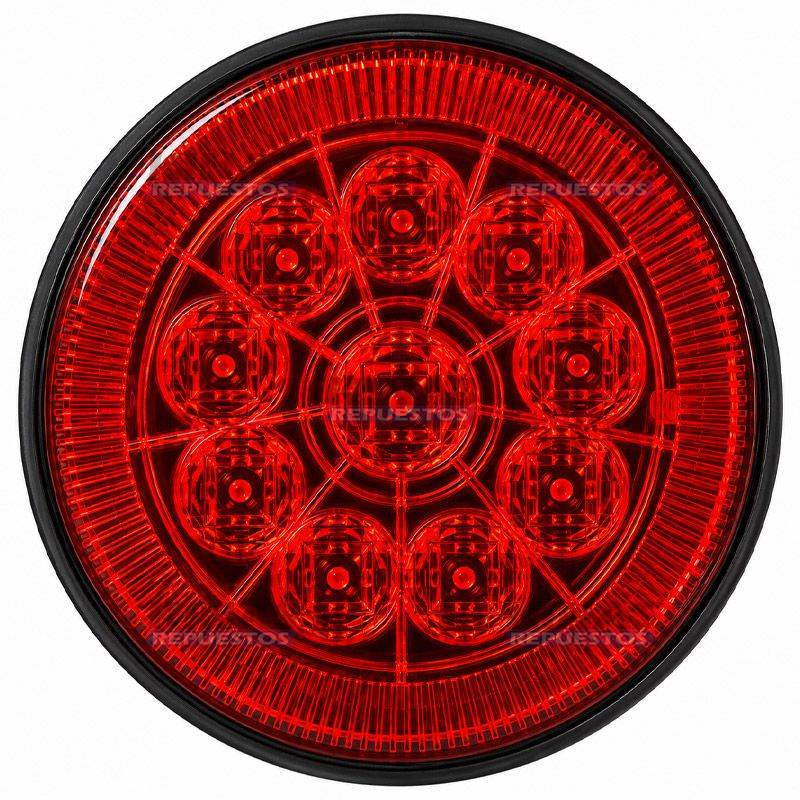 FARO SENALERA ROJO LED 24V TRASERO CARRETA RANDON REDONDO 125MM | 040117