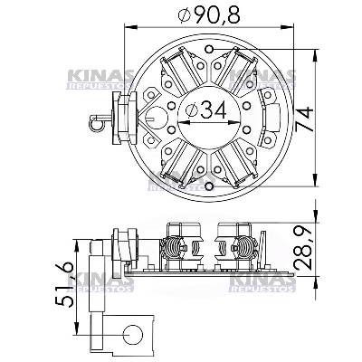 PORTA CARBON ARRANQUE MOTOR SCANIA S5/S6 P/G/R (HEF) | UNI-1.165/4 - 1853758/1853758