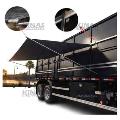 TOLDO COCINA 3X2M NEGRO LATERAL CARRETA | TC-102