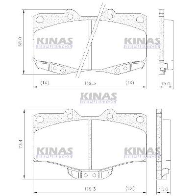 PASTILLA FRENO DELANTERO TOYOTA LAND CRUISER/4RUNNER/FILUX 4X4 90/94 | LI-38800