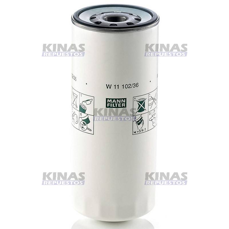 FILTRO ACEITE MOTOR VOLVO NL 10 340 II | PSL-417/PH49A/W11102/36