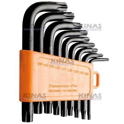 JUEGO LLAVE TORX/TORKX 9PZ (T10,T15,T20,T25,T27,T30,T40,T45,T50) | 44450/209/9175801