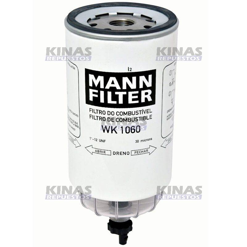 FILTRO SEPARADOR AGUA VL/MB/IVECO 1"-12 UNS | WK1060/TURBO1002