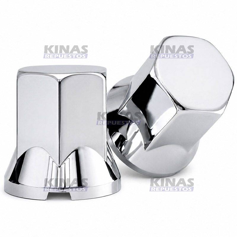 TAPA CROMADA TUERCA RUEDA MBB 27MM RECTA | 2218/TM027L