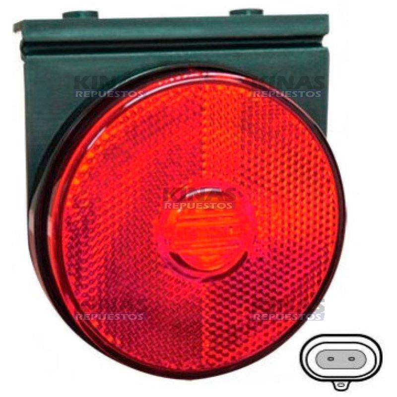 FARO SENALERA LED LATERAL CARRETA 24V - ROJO (ENCHUFE) | 800200R/040594/H37229