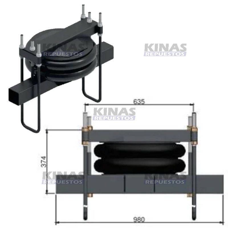 KIT SUSP ALZA EJE PRESION TRUCK CHICO | 4032/SP479C/OL140321
