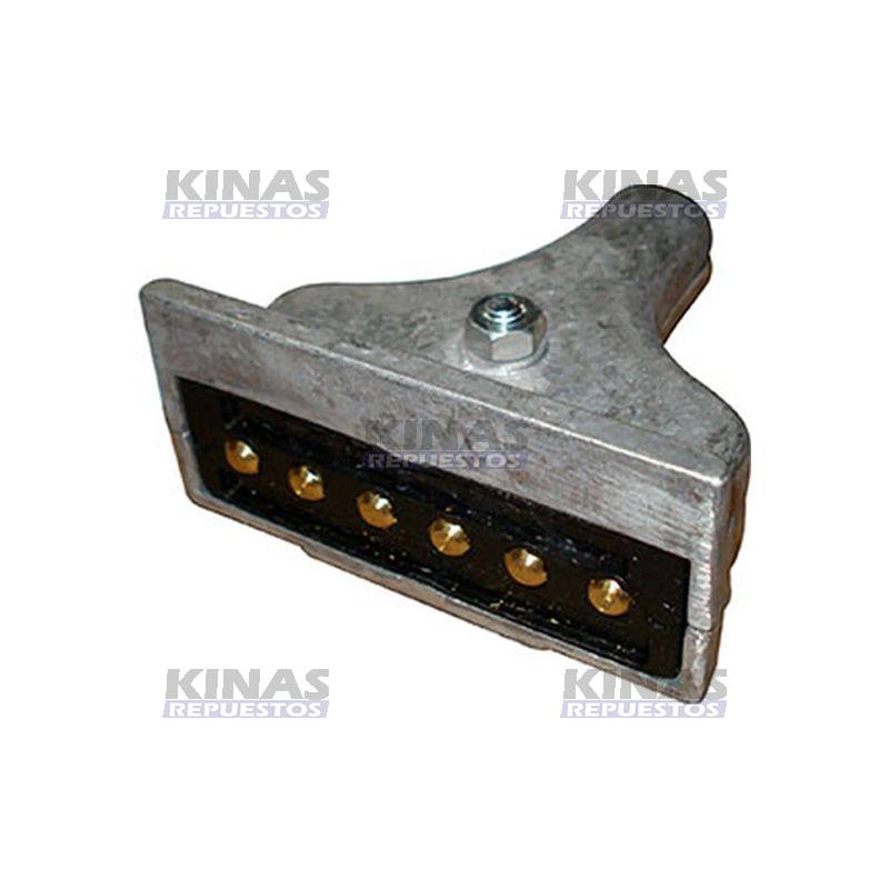 TOMADA ELETRICA ALUMINIO 7P MACHO CUADR | 002202/238