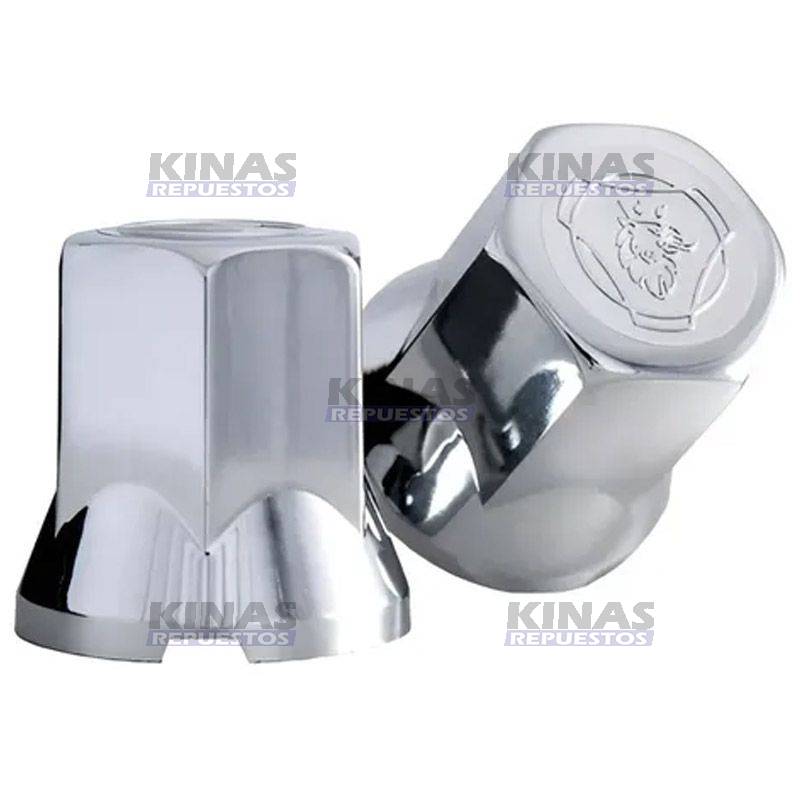 TAPA TUERCA RUEDA CROMADA SC 33MM C/LOGO | 33133
