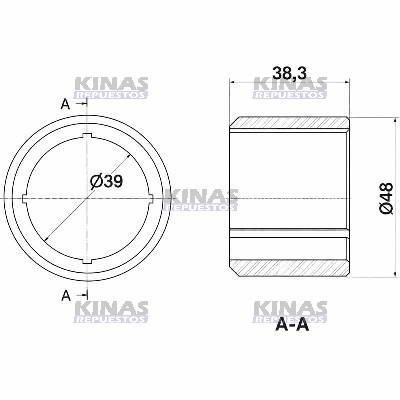 BUJE EJE ZETA FRENO CARRETA MASTER 48X38X35 (NYLON) | 1630/THOR-19002/2312