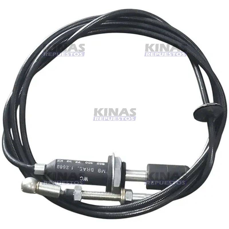 CABLE ESTRANGULADOR/ACELERADOR MANUAL MBB 1317/1418 2268MM (C/BOTON) | C-12374