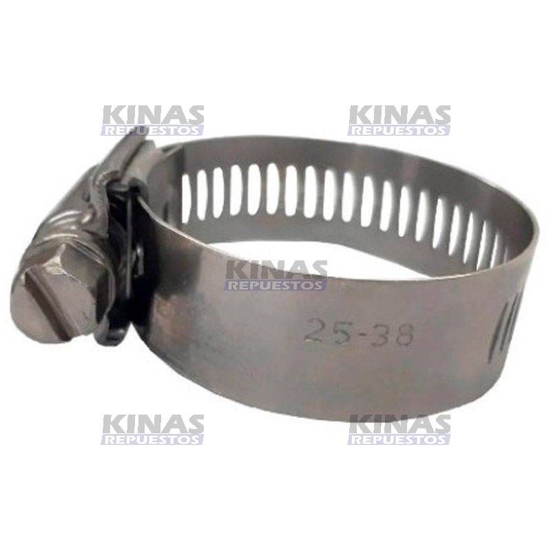 ABRAZADERA UNIVERSAL INOX F14,5 25MM-38MM 1PX1.1/2 | 122007/002538/010898/5892538