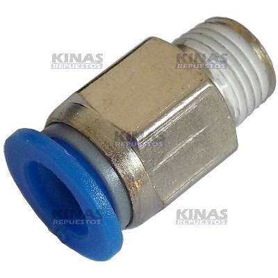 CONEXION MACHO 06MMX13MM (1/4NPT) PLASTICO | CI-0851-04MP/PC 06-02