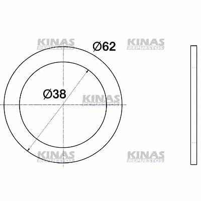 ARANDELA EJE ZETA CARRETA MEDIANO 38MM X 62MM (BENDIX) | 2037/23019