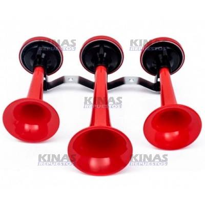 BOCINA AIRE 3 CORNETAS (ROJOS) | K10065SV